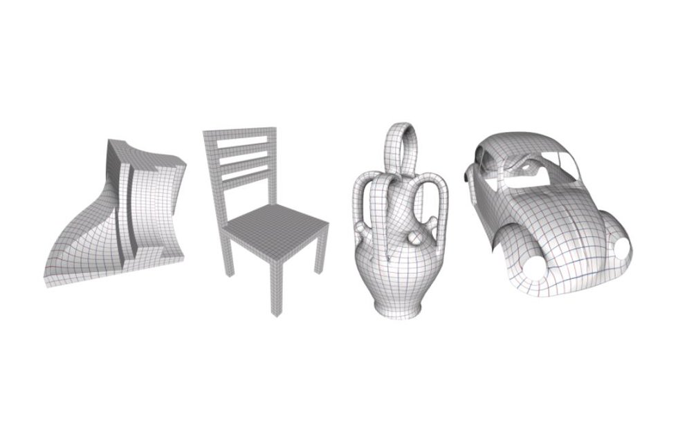 Grid texture using Polygonica's UV generator. - MachineWorks Ltd