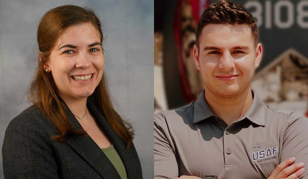 From left: Dr. Colleen Murray and Justin Levy - AMUG