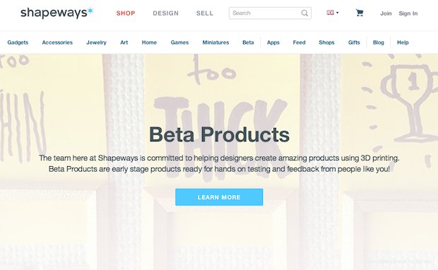 Shapeways Beta