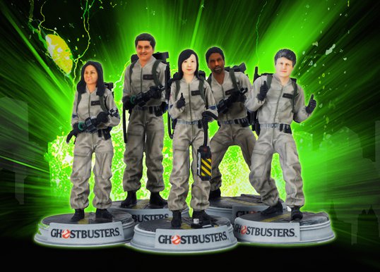 3D printed Ghostbusters figurines from Cubify