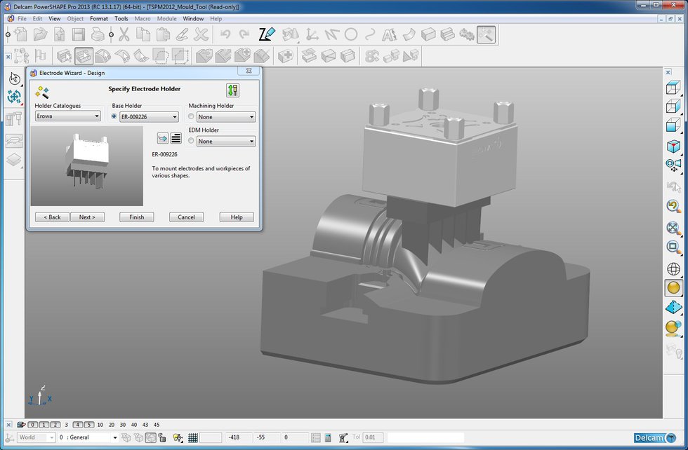 Delcam PowerSHAPE direct modelling      New direct modelling options in PowerSHAPE make electrode design quicker and easier - Delcam