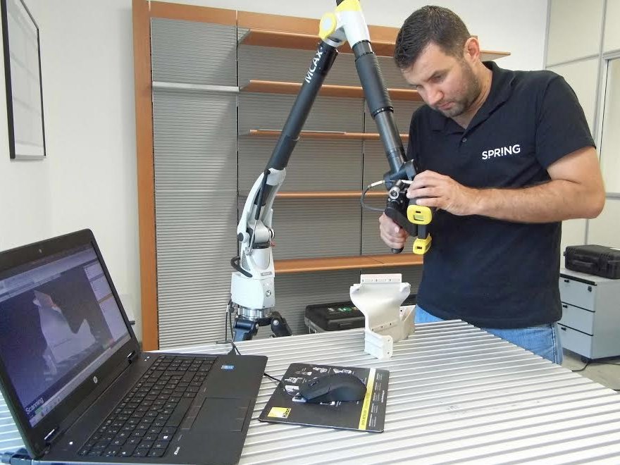 3D scanner in use      Spring srl uses the Nikon Metrology 3D laser scanner for reverse engineering, testing and dimensional control. - Nikon / Spring srl