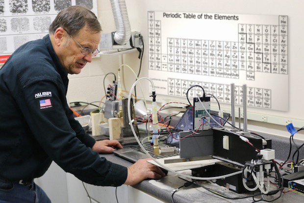 Ken Strausbaugh putting the kit to the test.