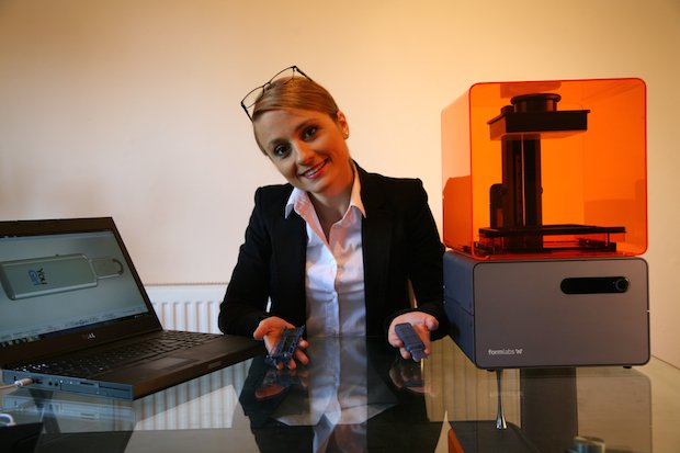 Rachel Nagy (Project Manager at OM) at home with her 3D printer.