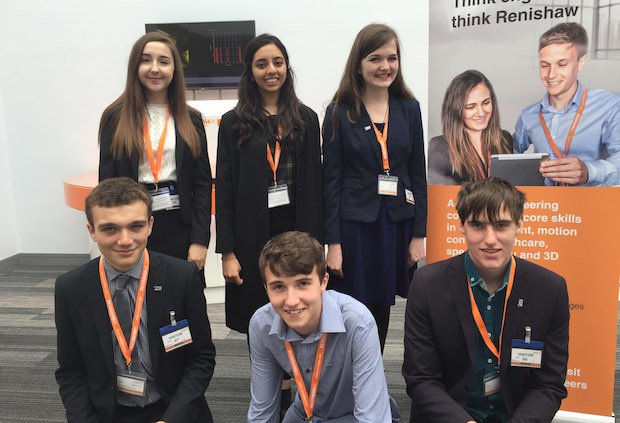 The six students chosen take part in Renishaw's Engineering Experience.