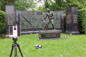 Seabees monument 3D scan                The set up as API prepare to 3D scan the Seabees monument © Automated Precision Inc.
