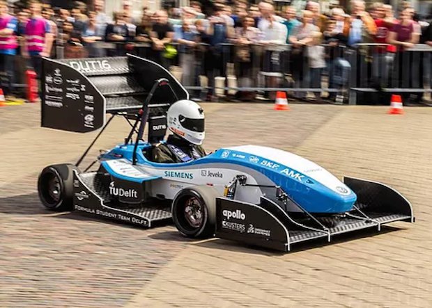 DUT16 race car TU Delft      The DUT16 race car with 3D-printed partsPhoto Credit: 3D Hubs - Delft University of Technology