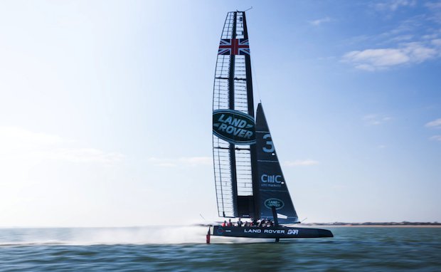 Land Rover BAR sailing boat      Land Rover BAR has the ultimate goal of building a boat capable of winning the Luis Vuitton America’s Cup. - Land Rover BAR/ Twitter