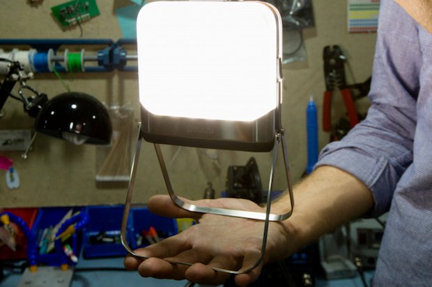 BioLite BaseLantern      The BaseLantern, a sleek, portable lantern that can be controlled via a smartphone.