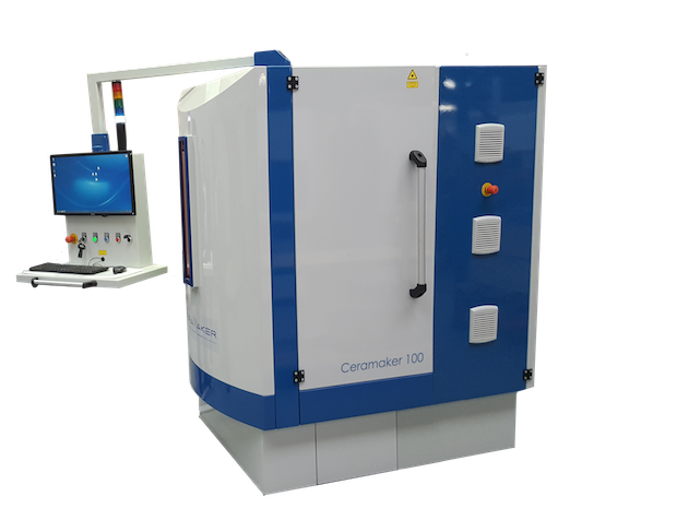 Ceramaker 100      Though the Ceramaker 100 is smaller in stature to the 900, its capabilities are equally as vast, maintaining the same technological capacity. - 3DCeram