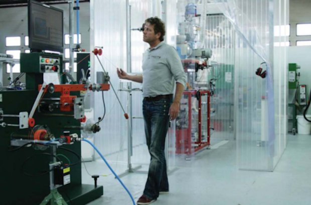 3D4Makers Extruder prototype      3D4Makers Marketing and Sales Manager, Ardy Struijk in front of a prototype of the 3D4Makers Filament Extruder. - 3D4Makers