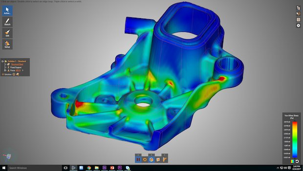 ANSYS Discovery Live structural analysis of complex geometry