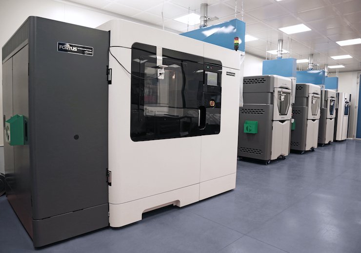 Marchesini Group’s 3D printing facility, featuring 12 Stratasys 3D printers.