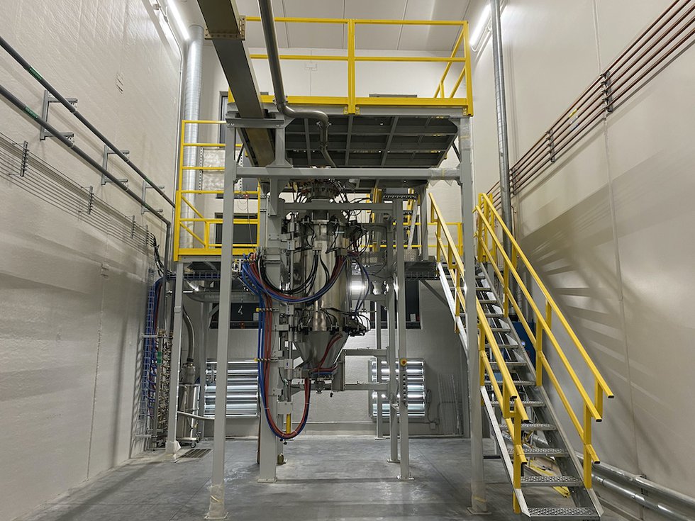 Titanium UniMelt System in 6K Additive's Burgettstown, PA facility.