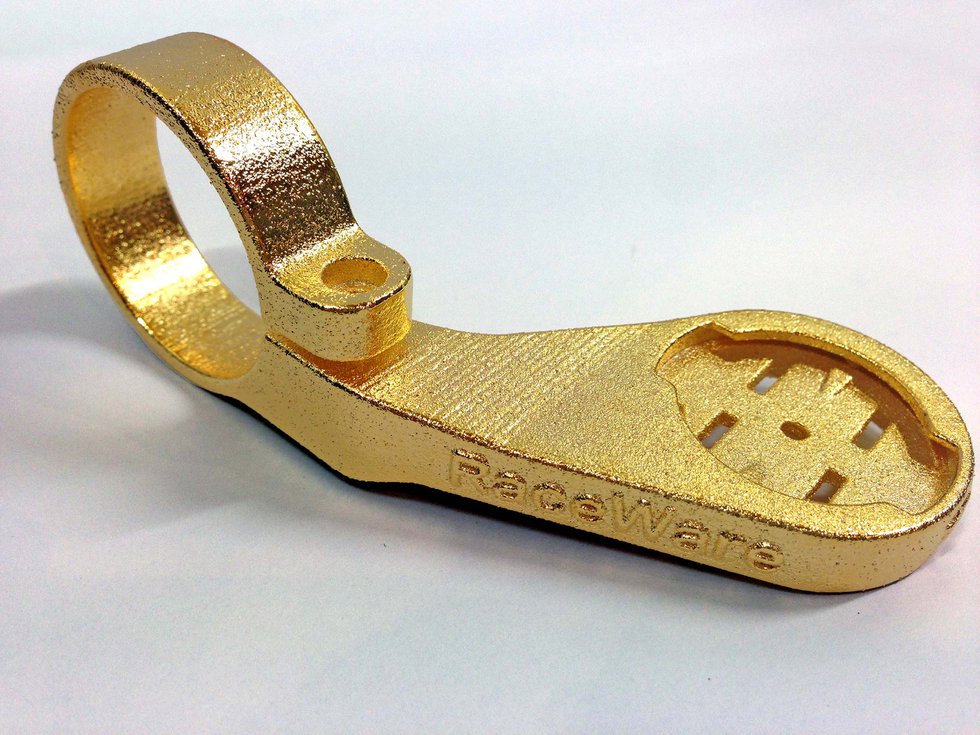 Gold-plated plastic mount for Garmin Edge 500 