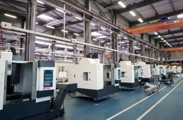 Huron production line fitted with Blum probe systems