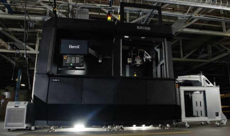 Xerox ElemX liquid metal 3D printer equipped with Siemens SINUMERIK CNC control system