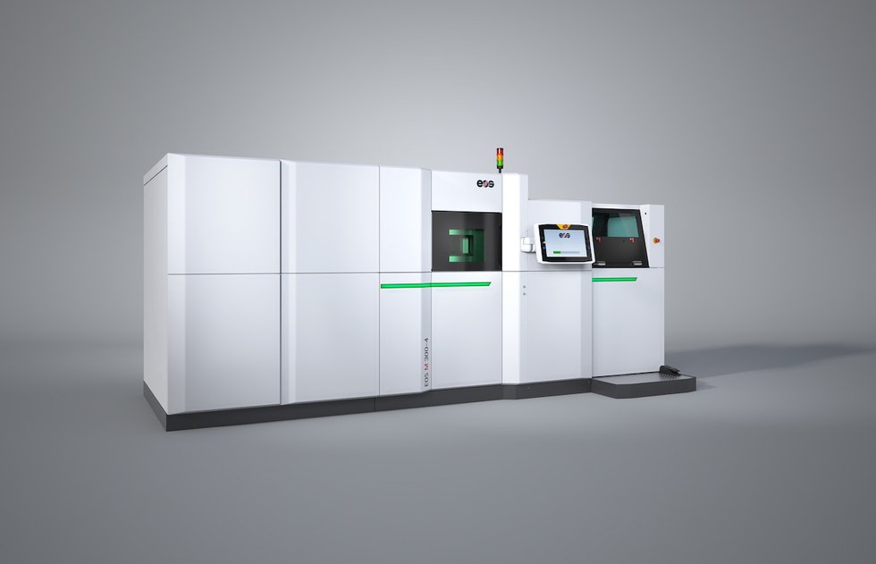 EOS M 300-4 additive manufacturing system: DMLS quality with up to 10 x more productivity (source: EOS)
