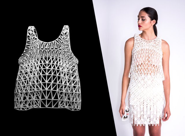 Danit Peleg garments 3D printed on a Craftbot machine