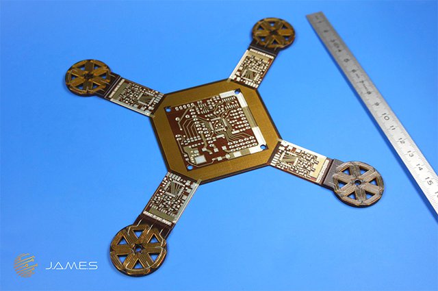 Drone featuring 3D printed electronics components