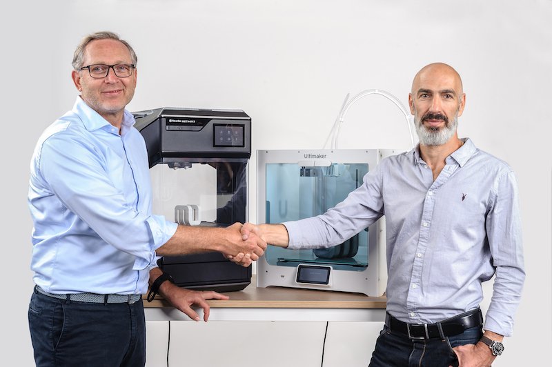 Ultimaker MakerBot deal closes. From left: Jürgen von Hollen and Nadav Goshen