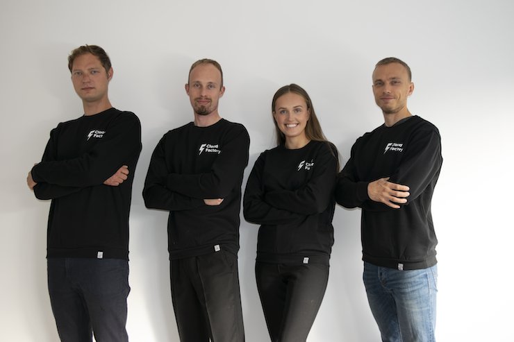 Cloud Factory team from left to right, Taavi, Erik, Kati, Marek