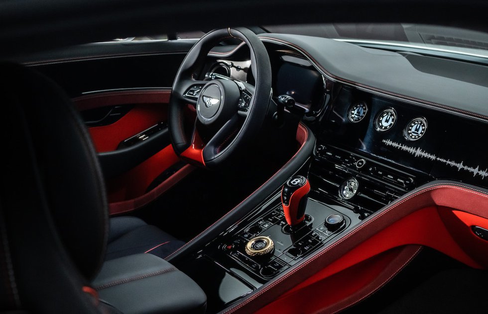 3D printed cabin components inside Bentley Mulliner Batur