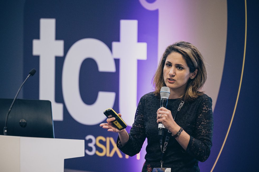 The MTC's Hoda Amel speaking at the TCT 3Sixty Conference