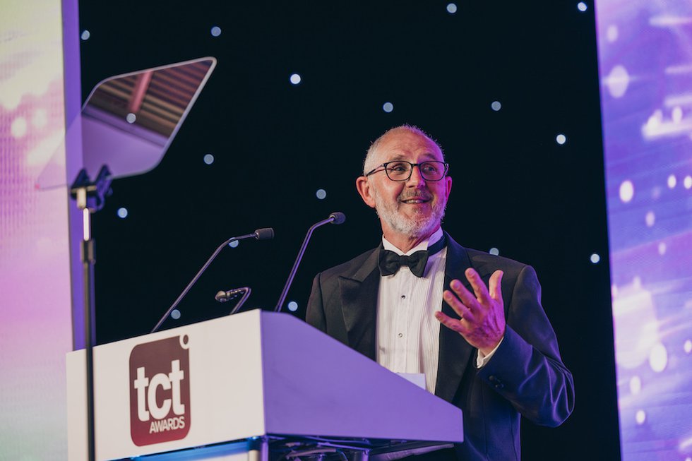 Professor Phill Dickens pictured at the TCT Awards 2022 ceremony