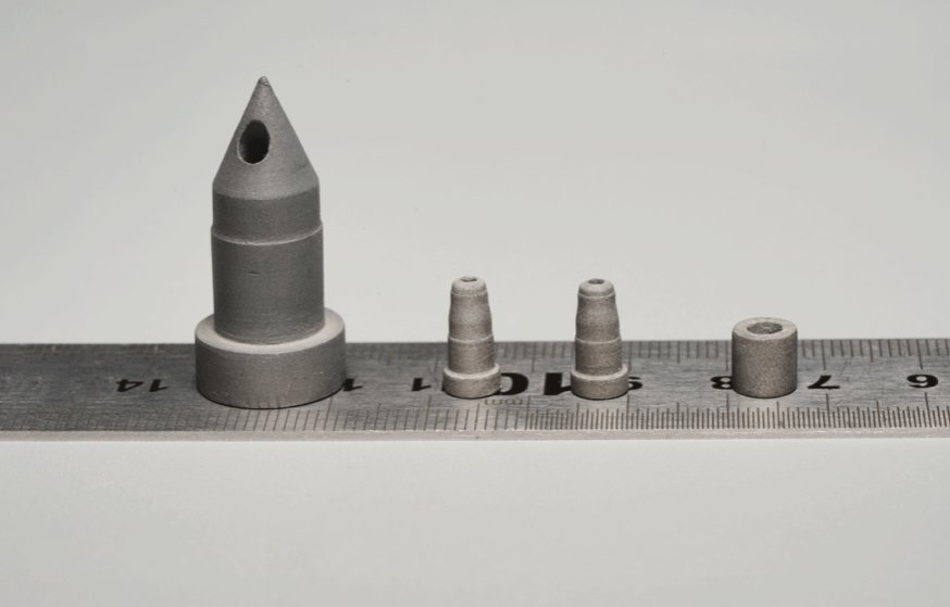 Tungsten steel tip/tube 3D printed by BLT
