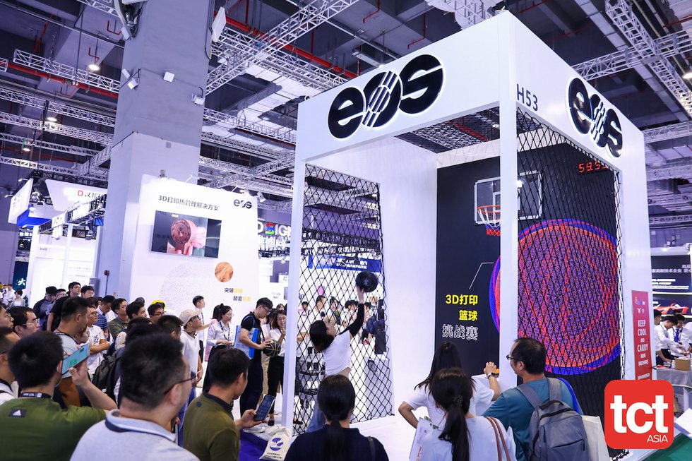 EOS 3D printed Wilson airless basketball at TCT Asia