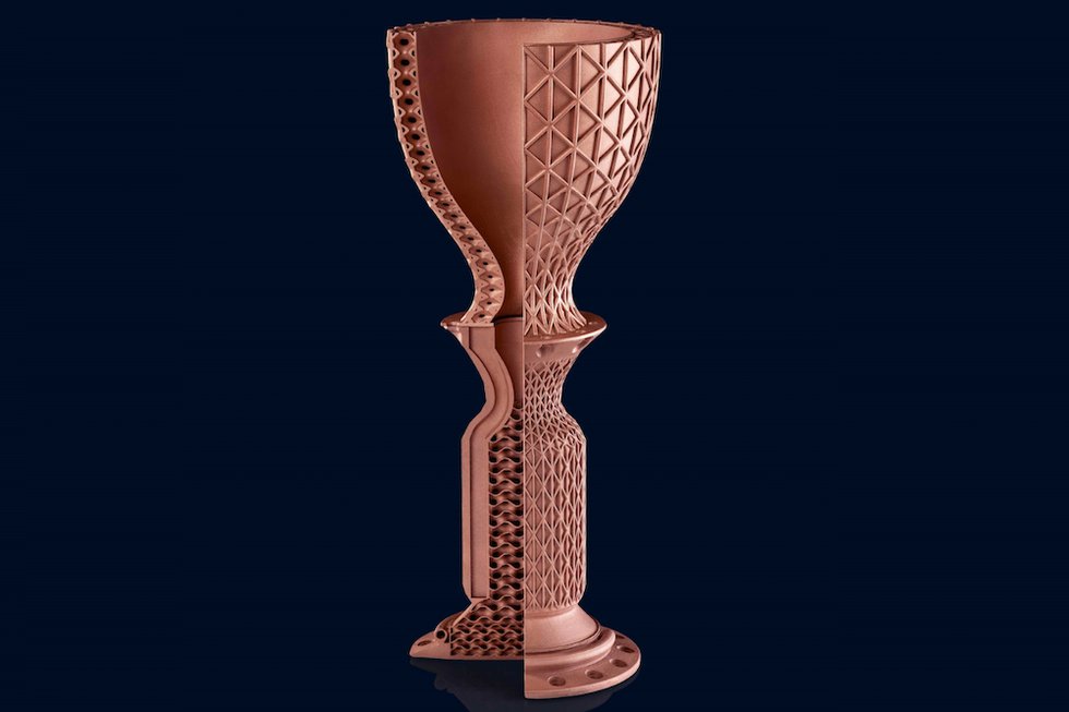 Ariane Group copper 3D printed rocket combustion chamber