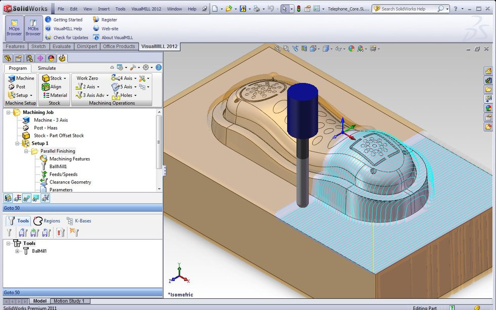 The new version VisualMILL 2012 for SolidWorks