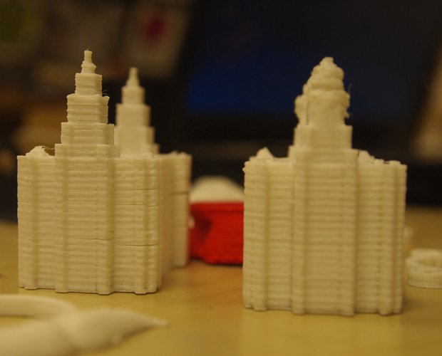 The Liver Buildings printed on a RepRap