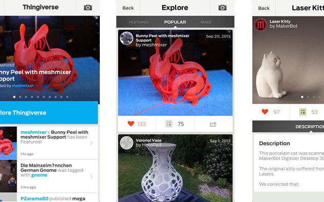 MakerBot launch new Thingiverse app