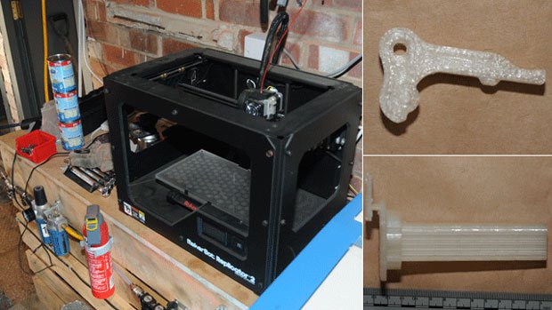 3D Printer and parts seized by police