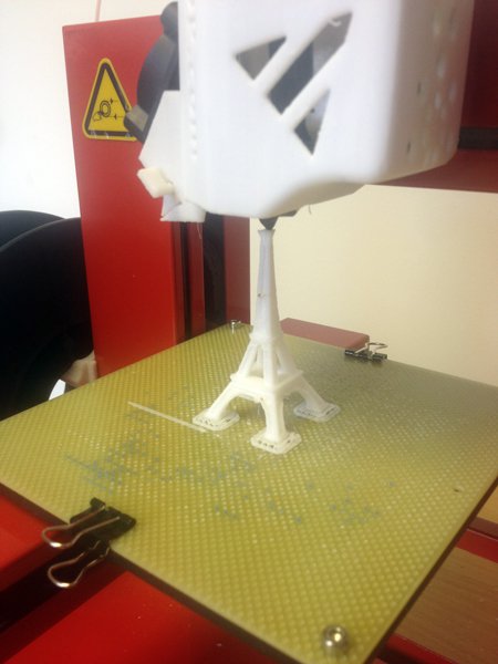LeFabShop's Eiffel Tower printing without support