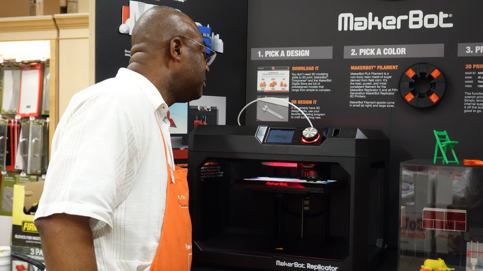 MakerBot booth at The Home Depot